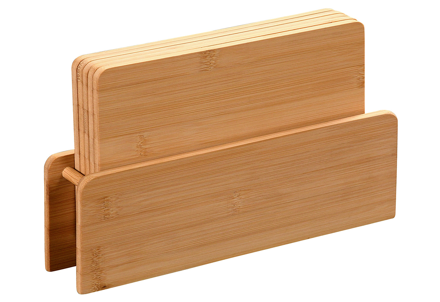 Brettchenständer mit 5 Brettchen Bambus 29x6x18cm