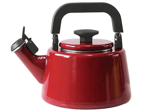 Pfeifender Wasserkessel Cotton Emaille 2,1l rot