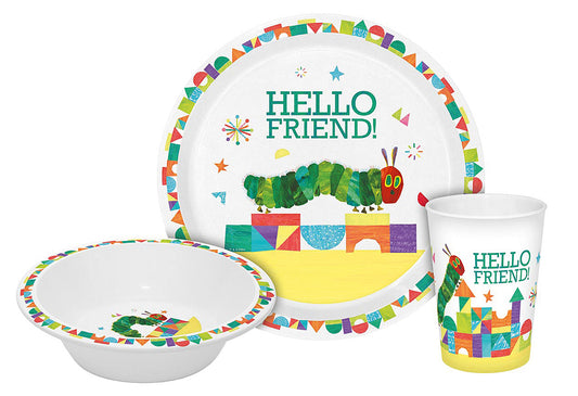 Kindergeschirr Raupe Nimmersatt Hello Friend PP 3teilig