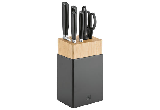 Messerblockset Schwarz All * Star 7teilig
