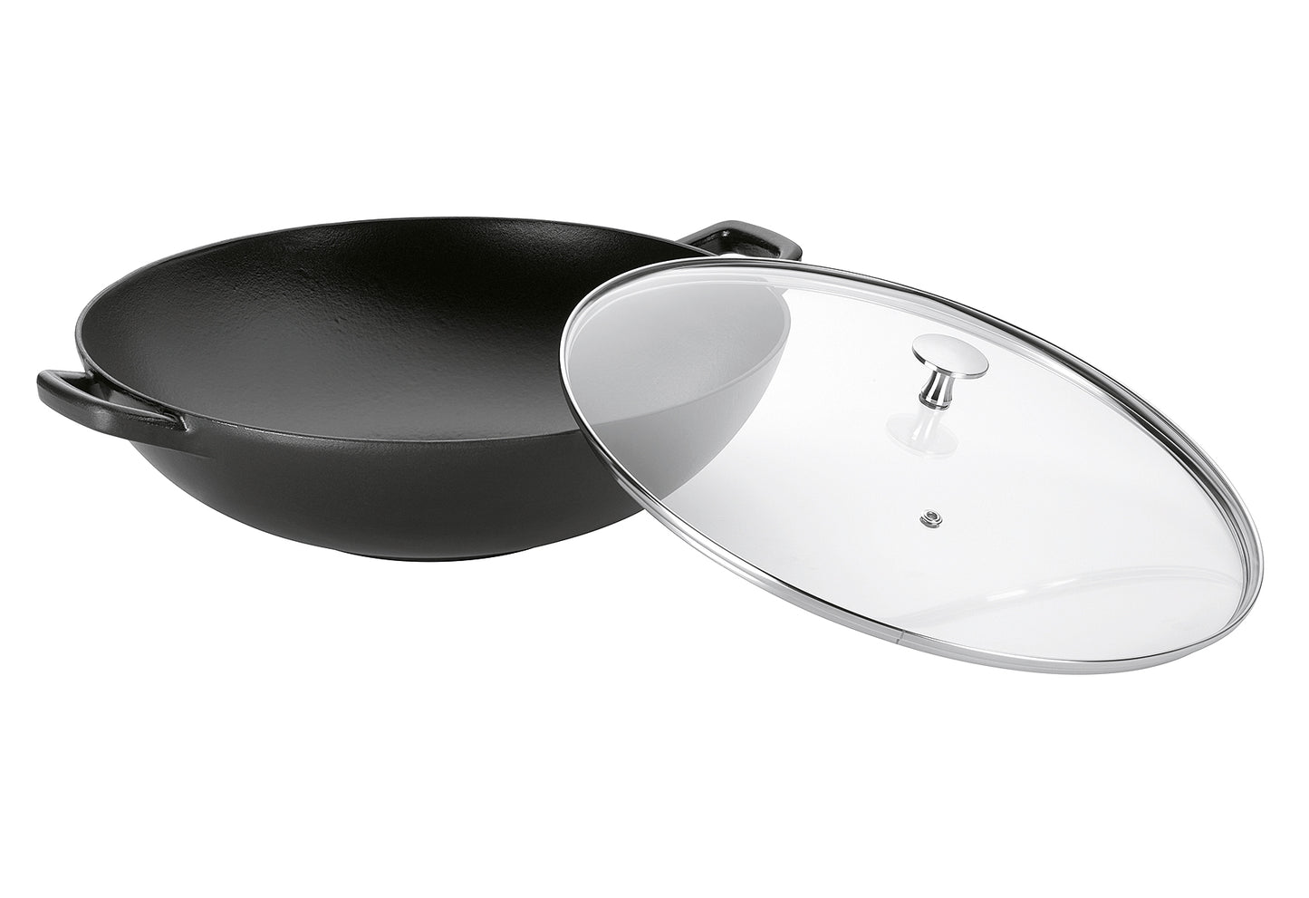 Wok Calido Gusseisen schwarz 4,0l H17cm  Ø36cm schwarz