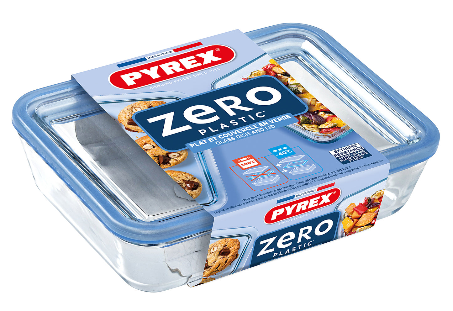 Zero Plastic Frischhaltedose mit Deckel 0,8l 19x14x5cm