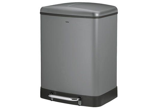 Mülltrenner Davino silent close 2x12l 37x34cm H:50cm Edelstahl grau
