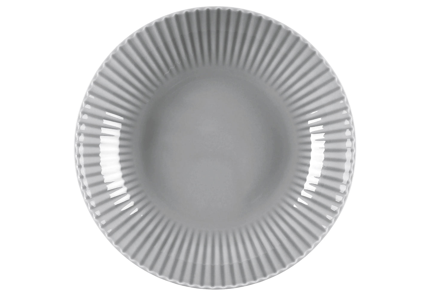 Teller tief Relief grau 22cm 2Stück