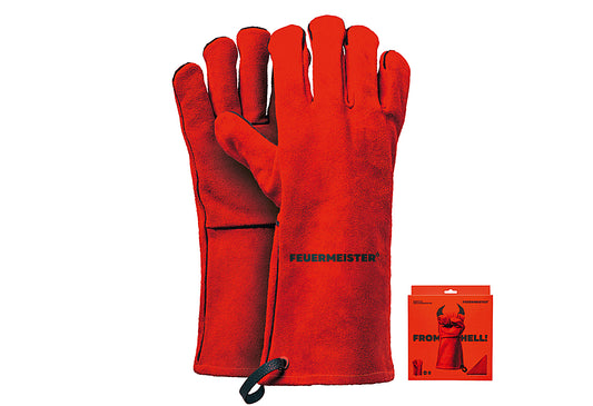 ® Grillhandschuh Leder Gr.10 rot 1Paar