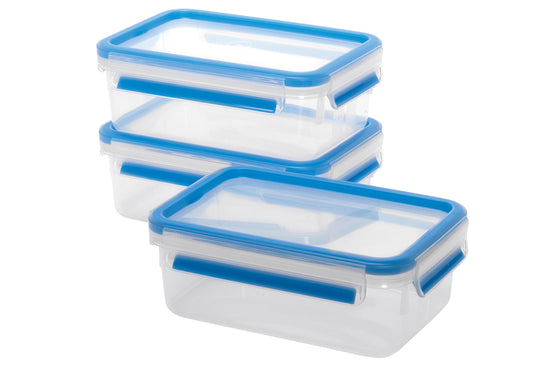 Frischhaltedose Clip & Close 1l 3er Set blau