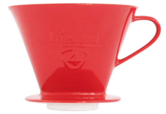 Kaffeefilter Porzellan Größe 1x4 1-Loch rot