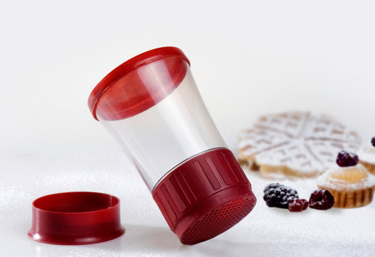 Puderzuckermühle 14cm rot