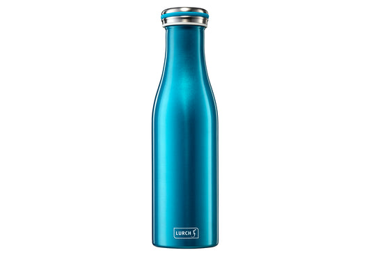 Thermo-Isolierflasche Edelstahl 0,5l wasserblau