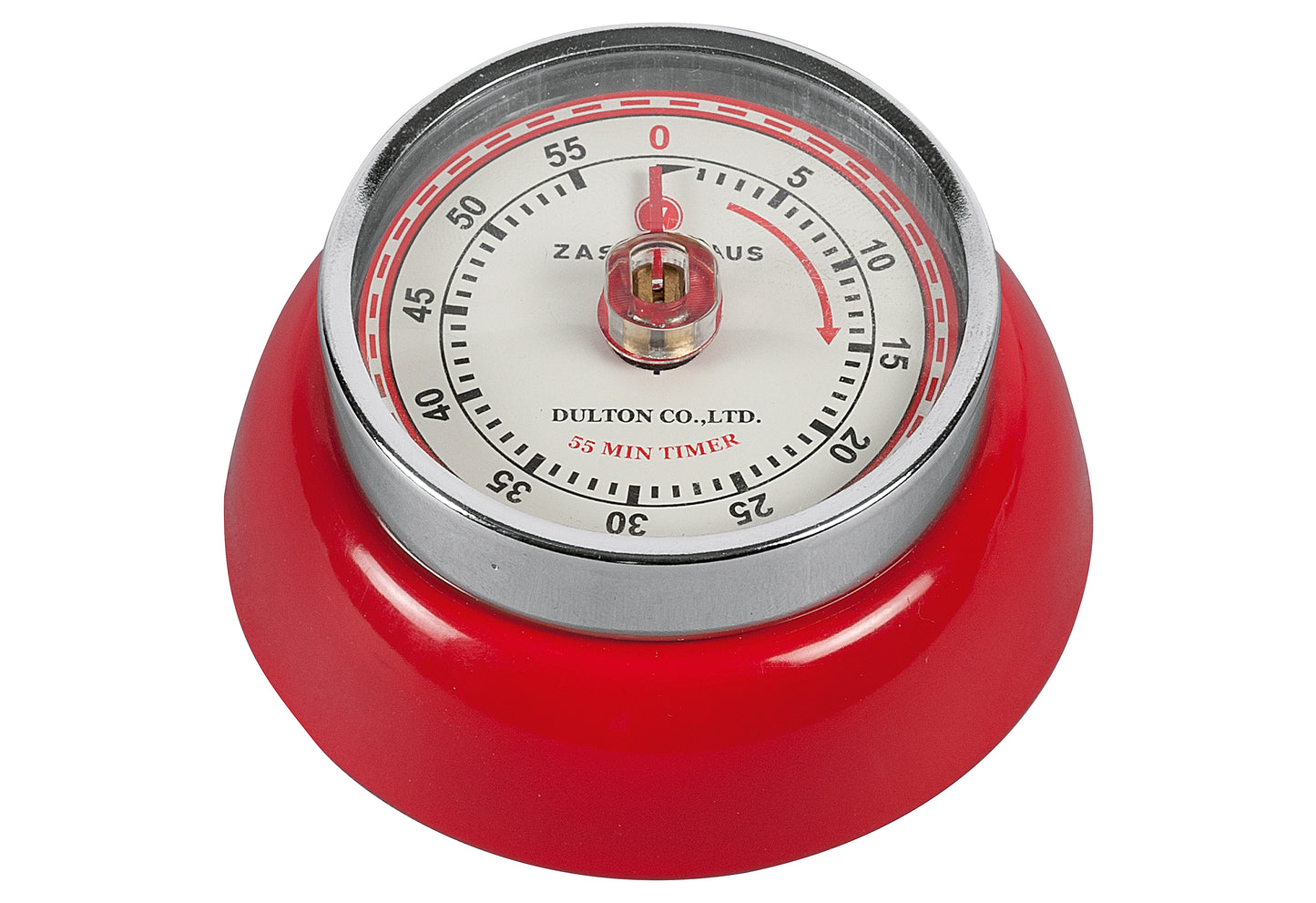 Kurzzeitmesser Retro-Look 3cm Ø7cm rot