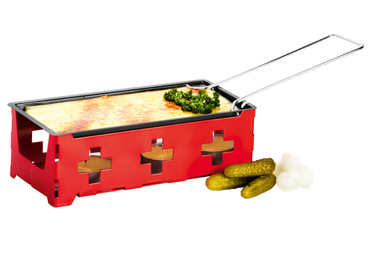 Raclette mit Rechaukerzen CH-Kreuz 7-teilig