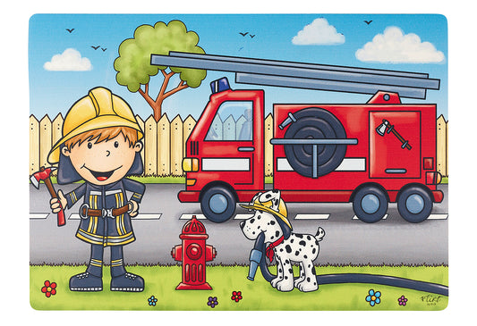 Tischset Feuerwehrmann Bernie 30x45 cm