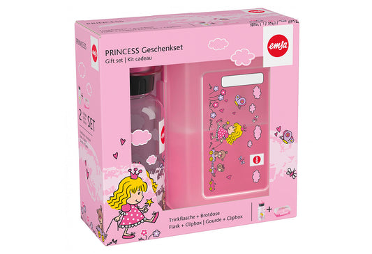 Geschenkset Kindertrinkflasche Kids Tritan Princess und Varabolo Brotdose