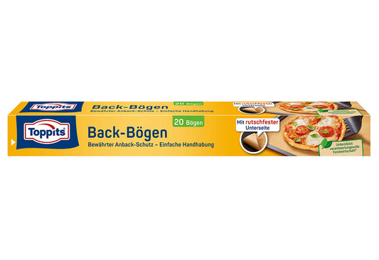 Backpapier Bögen 42x38cm rutschfest 20 Stück in der Packung