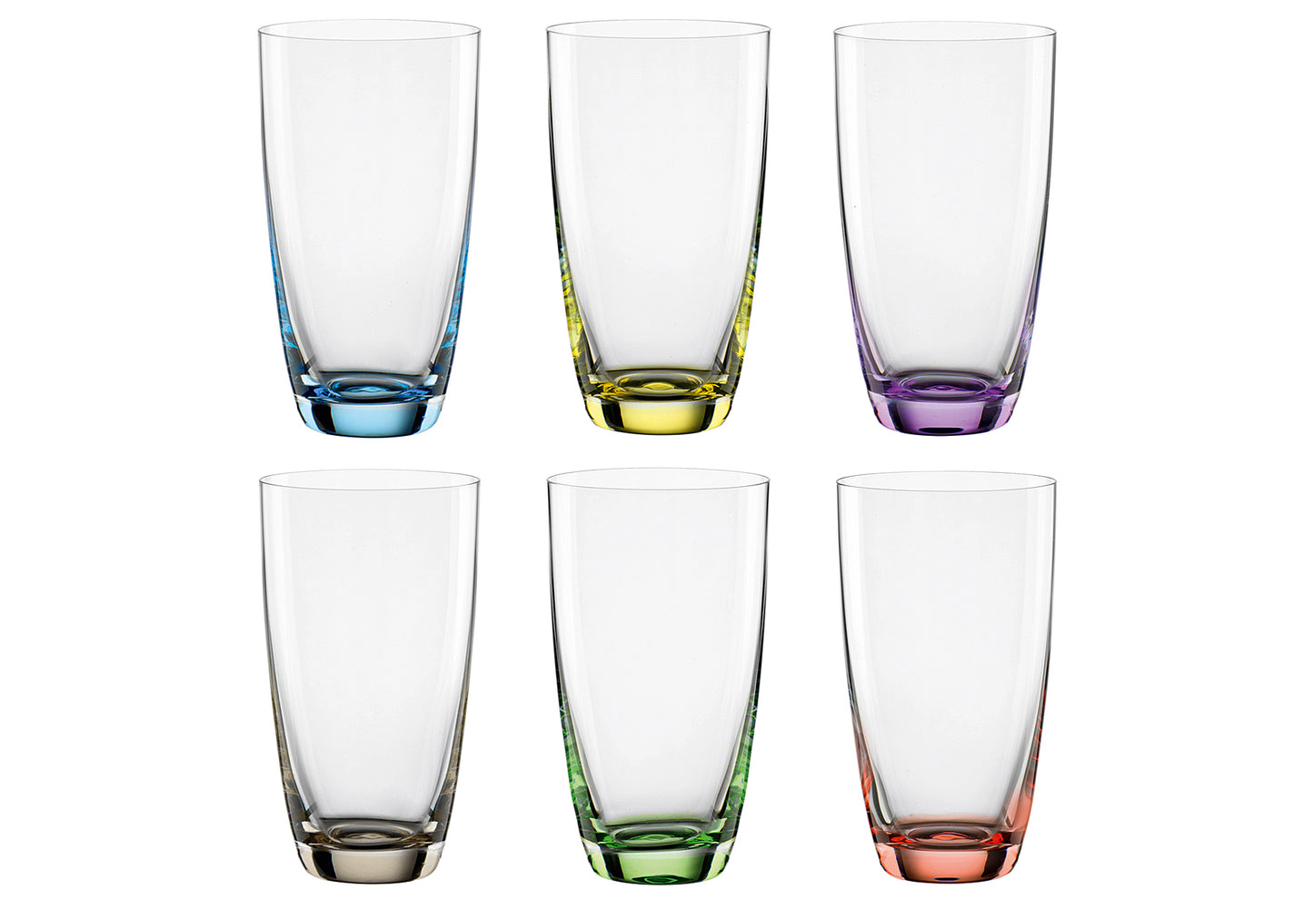 BOHEMIA Selection Longdrinkbecher Viva Colori 350ml farbig sortiert 6er Set