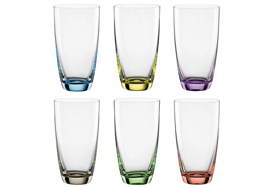 BOHEMIA Selection Longdrinkbecher Viva Colori 350ml farbig sortiert 6er Set