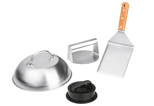 Burger Maker Set mit Haube Wender Pressen