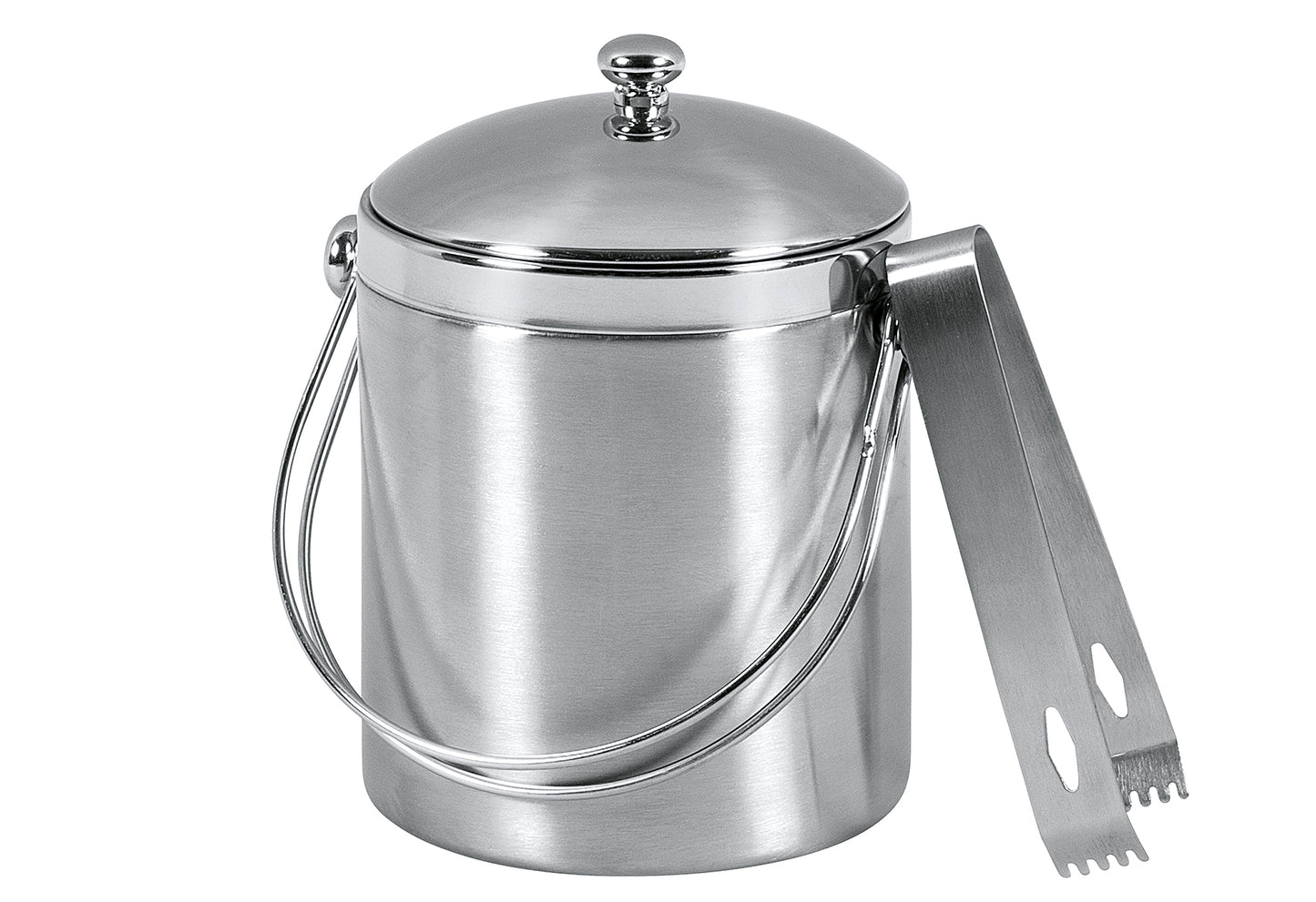 Eiseimer mit Zange Edelstahl 1 l 14cm