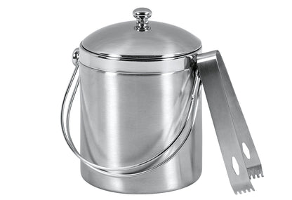 Eiseimer mit Zange Edelstahl 1 l 14cm