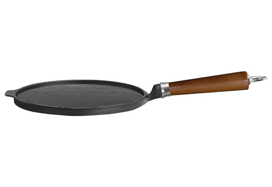Crépes-Pfanne Maestro Gusseisen mit braunem Buchenholzgriff Ø24cm