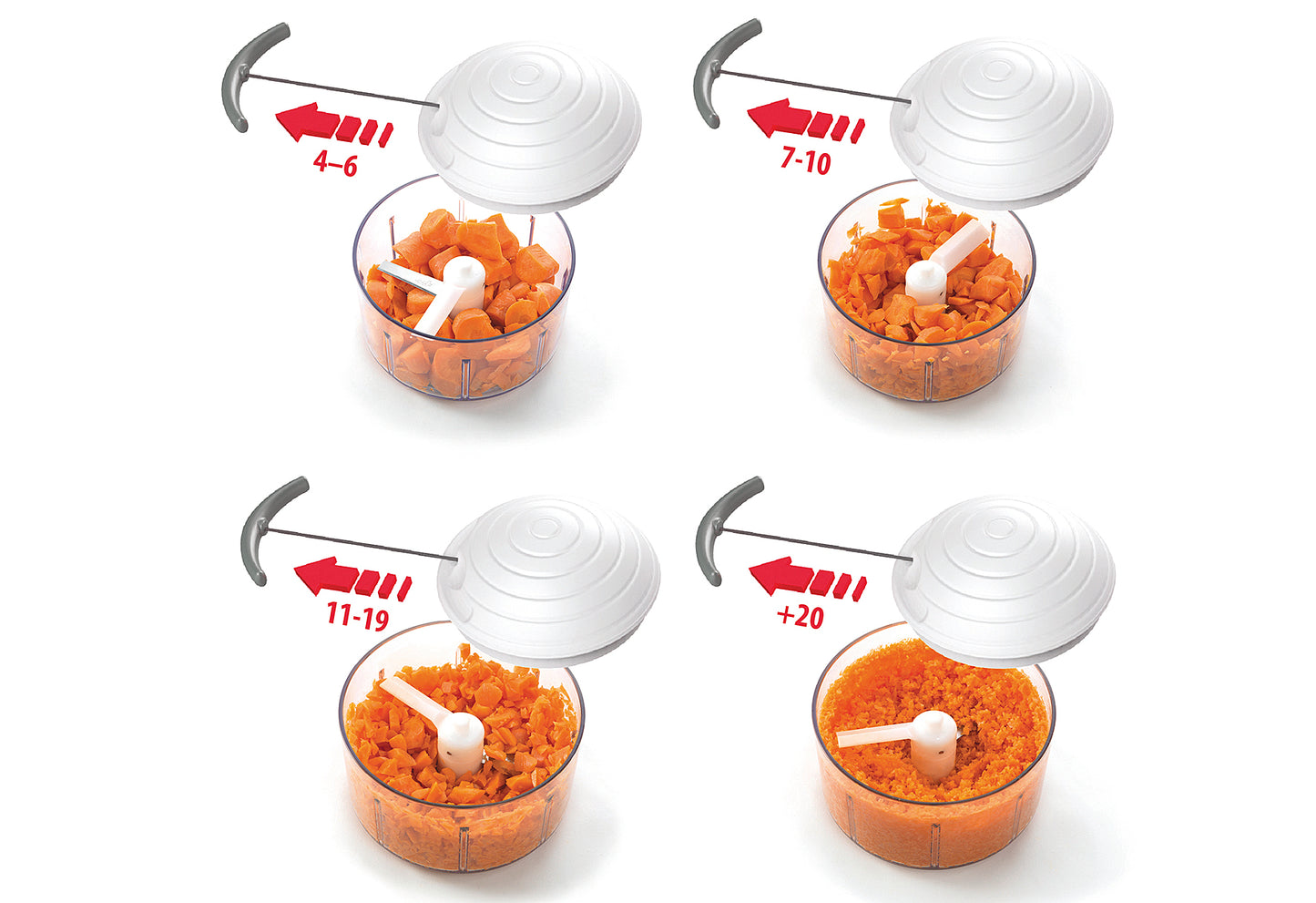 Zerkleinerer Rotomac 900 ml Ø13cm weiß