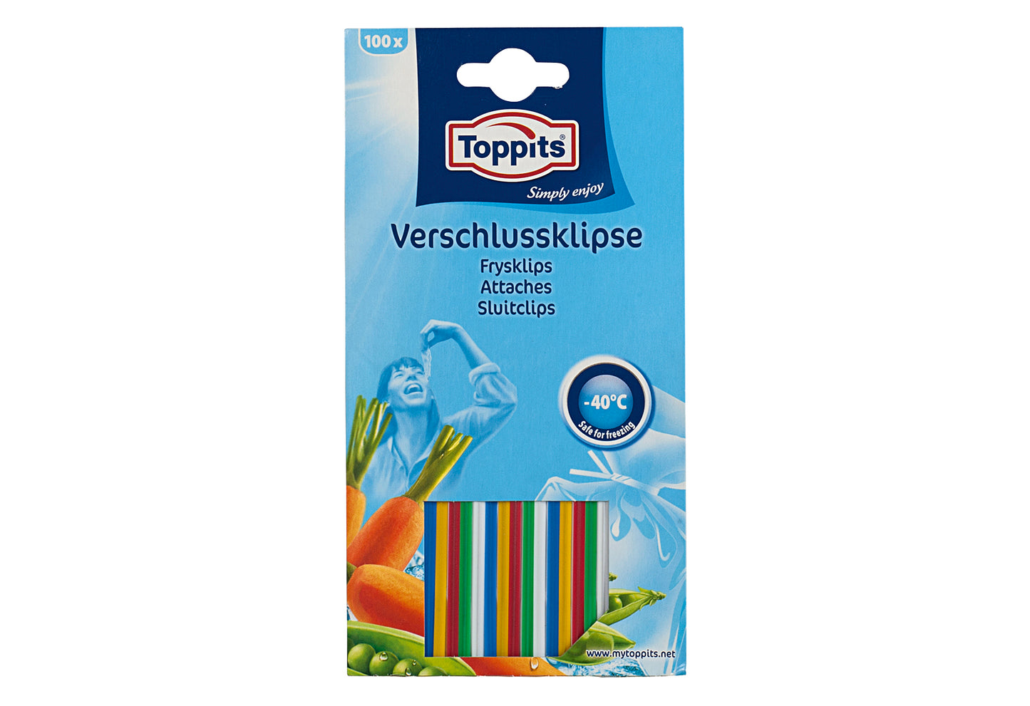 Verschlußclips 100er Karte