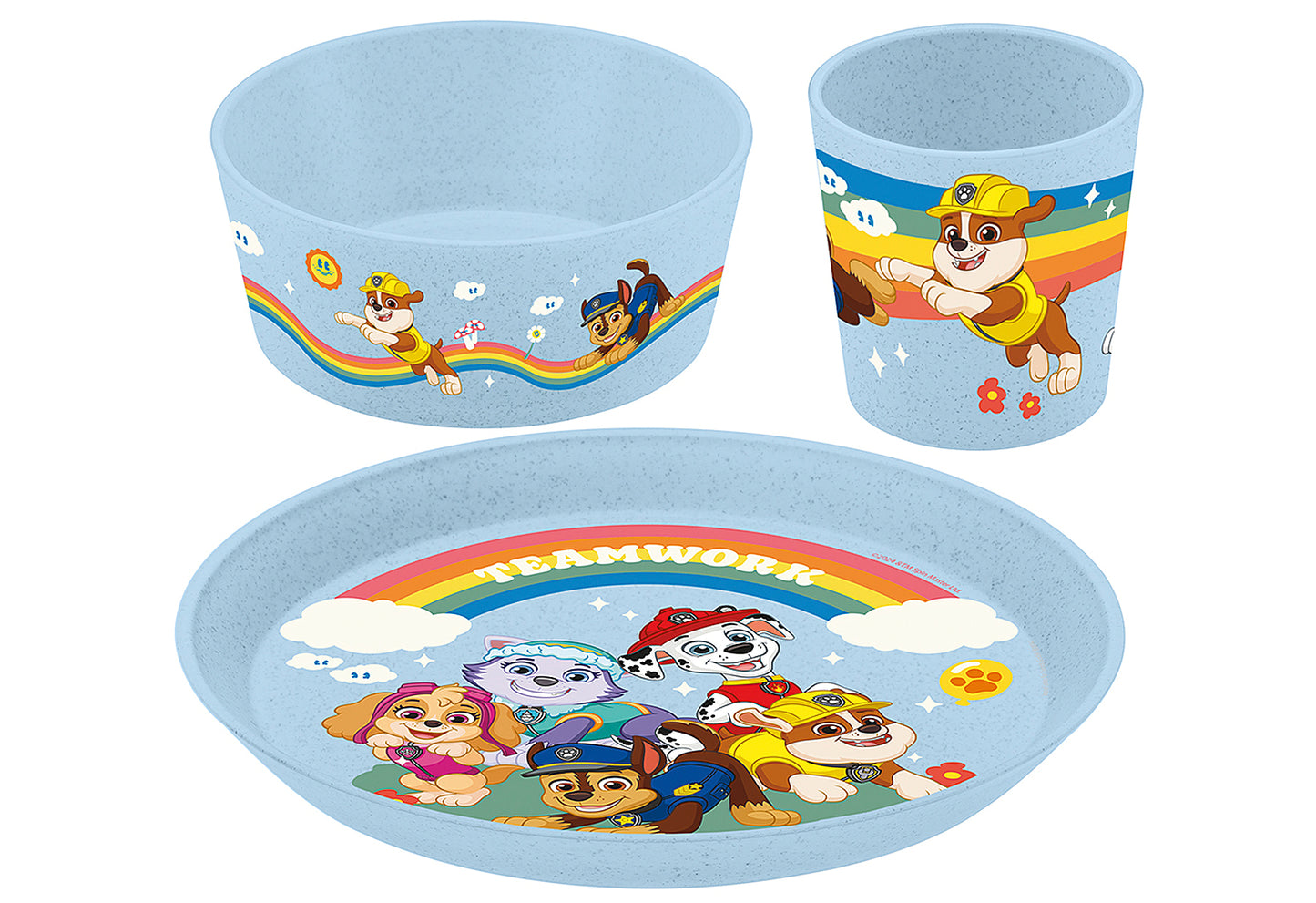 Kindergeschirr Paw Patrol Grow 3teilig hellblau