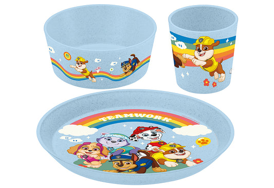 Kindergeschirr Paw Patrol Grow 3teilig hellblau