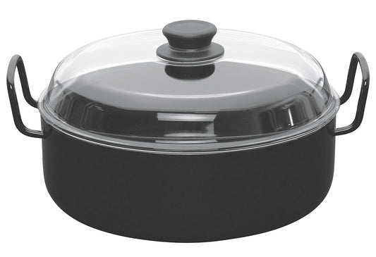 Schmorpfanne Omas Ø28cm mit Glasdeckel schwarz