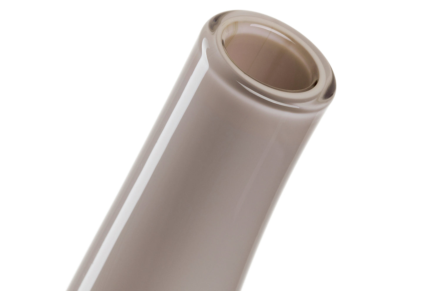 Vase Arco geschwungen 25cm taupe opac