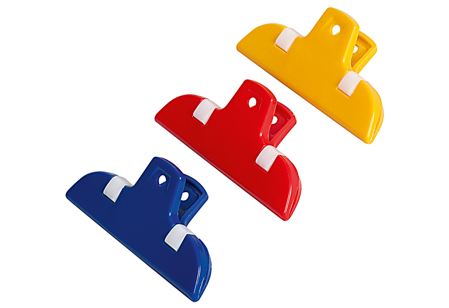 Beutel-Clips Kunststoff 7x3,5x2,3cm farbig sortiert 3Stück