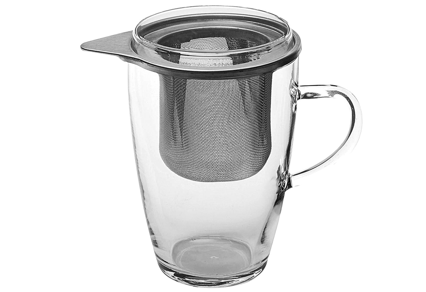 Teeglas Lyra mit Metallsieb und Deckel 350 ml