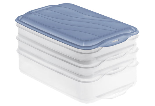 Aufschnittbox Foodcenter Rondo 2x0,75l/1x1,35l 3teilig blue