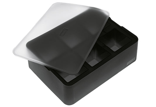 Eiswürfelformer Würfel 5x5cm schwarz/transparent