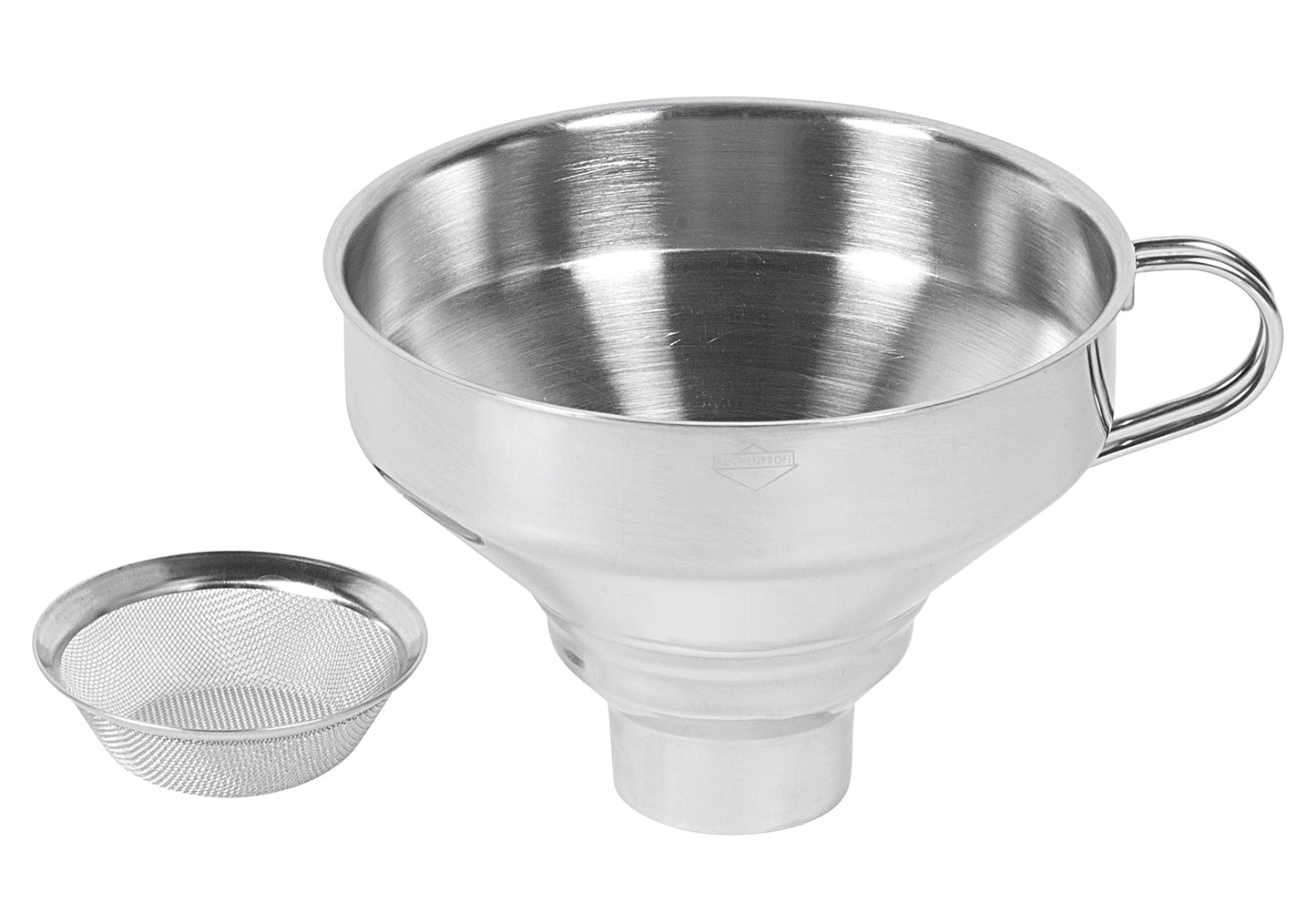 Trichter Edelstahl mit Sieb 9cm Ø13cm