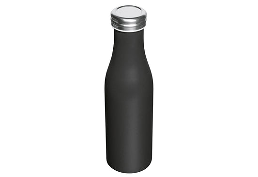 Thermo-Isolierflasche Edelstahl 500ml mattschwarz