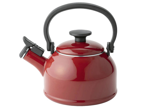Pfeifender Wasserkessel Cotton Emaille 1,6l rot