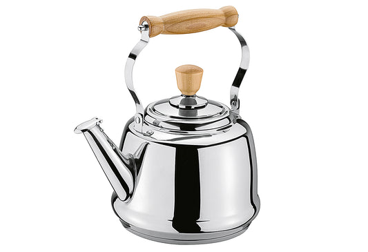 CILIO Wasserkessel Tradition Edelstahl/Holz 1,7l
