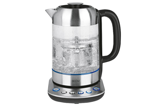 Wasserkocher Teatime II 1,7l 2200W mit Filter Edelstahl/Glas