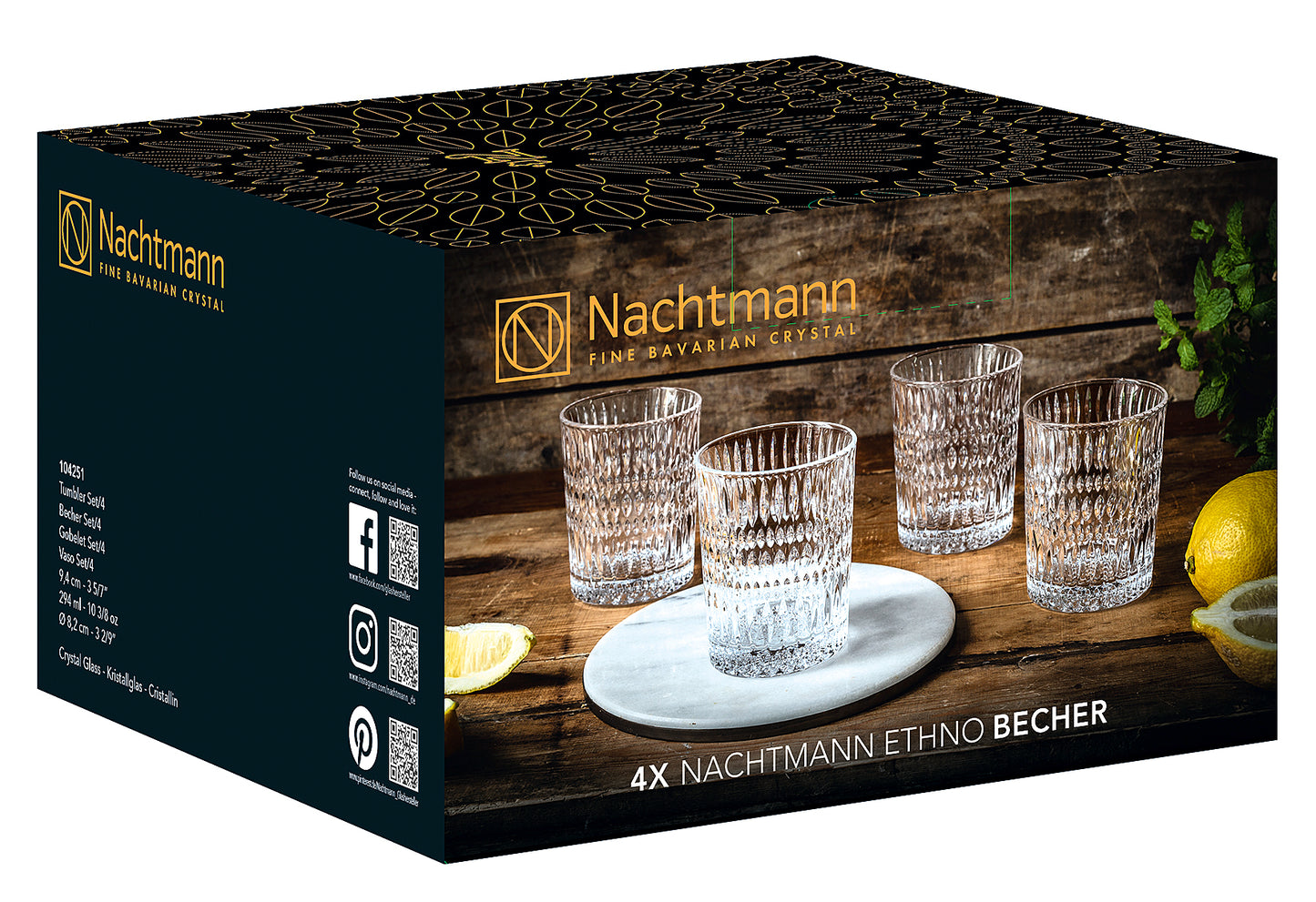Whiskeybecher Ethno 294ml 4er Set