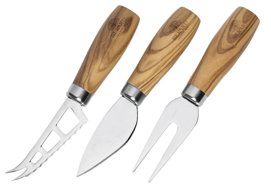 Käsemesserset Olivenholz 3teilig
